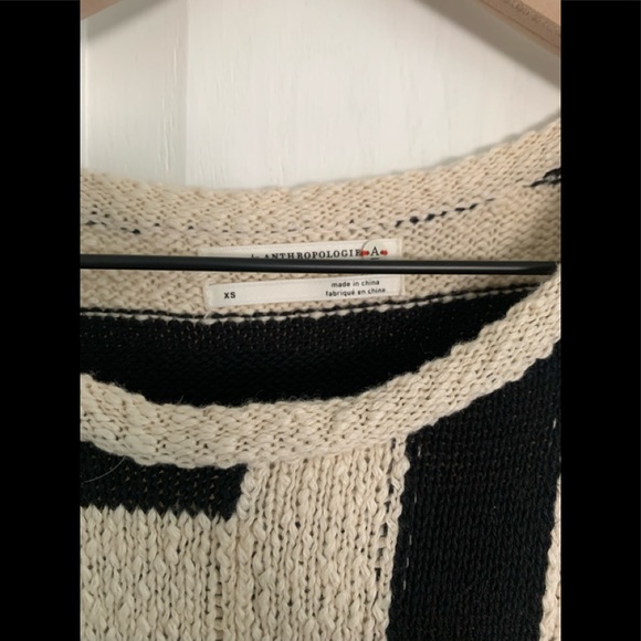 Anthropologie black and cream sweater tank - Picture 2 of 6